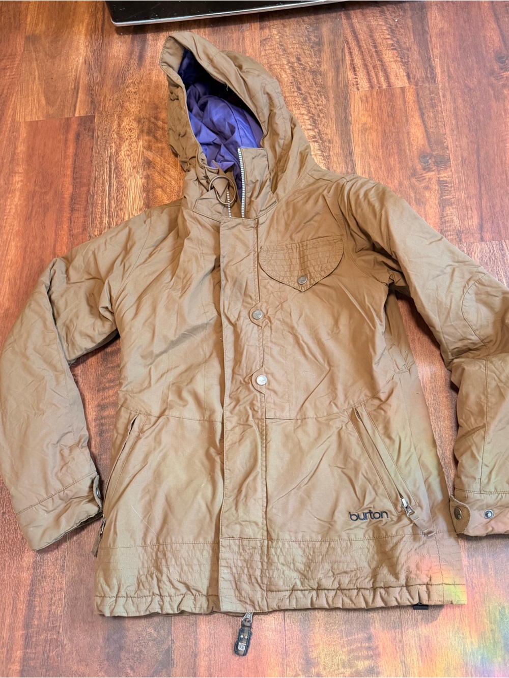 Burton snow jacket in brown - size Small